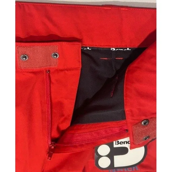 Bench UK Mens Ski Snowboarding Waterproof Pants Red Cargo Pockets NWT - M - Picture 6 of 16